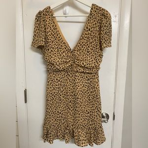 Forever 21 Cheetah Print V-neck Dress